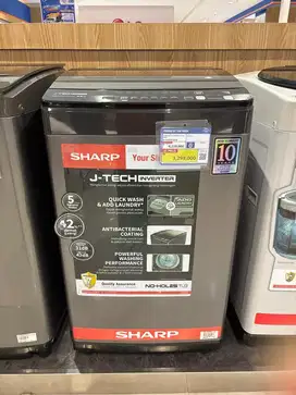 Mesin cuci SHARP Top Loading 8.5Kg Cicilan tanpa kartu kredit