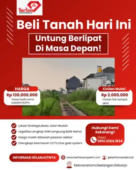 jual tanah murah di gedangan sidoarjo
