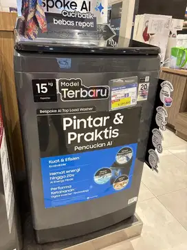 Mesin cuci SAMSUNG Top loading 15Kg Cicilan tanpa kartu kredit