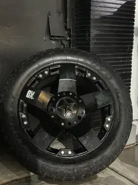 DIJUAL CEPAT VELG ROCKSTAR+BAN TOYO R20 EX FORTUNER NEGOO