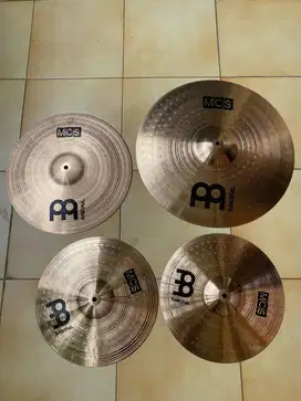 Cymbal Drum Meinl MCS 1set HiHat Crash Ride Cymbal Mulus