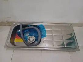 Bak Cuci Piring Stainless Steel 1 Lubang ( 100% Baru )