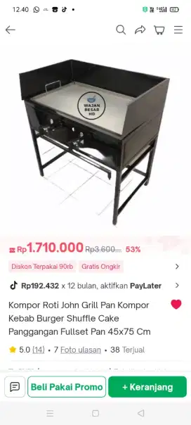 Satu paket kompor & katel tepanyaki