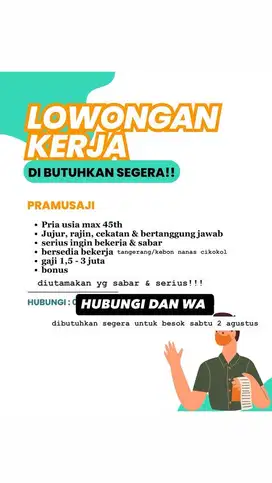 PRAMUSAJI SEGERA LGSG KERJA BAGI YG SERIUS