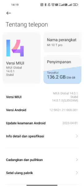 Hp xiomi redmi mi 10 t pro
