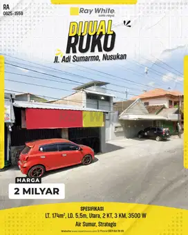 Ruko Strategis di Jl. Adi Sumarmo, Nusukan