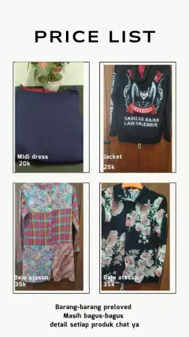 Jaket, baju atasan, outer pendek, kosongkan lemari