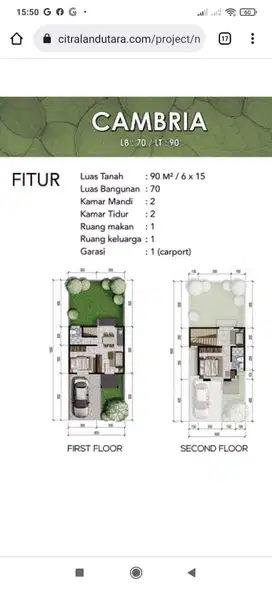 Dijual murah rumah 2 lantai citraland northwest park