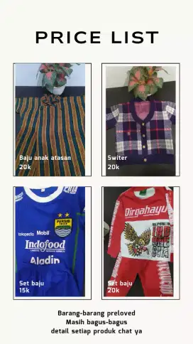 Sweater anak, baju anak, kaos, baju atasan wanita kosongkan lemari