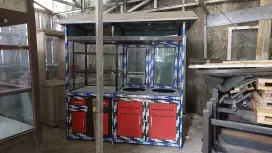 Gerobak Aluminium Alumunium Kokoh 2 Tungku