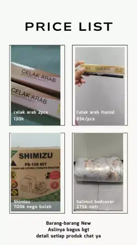 Celak Arab Itsmid dan selimut bc 160x200 kosongkan lemari