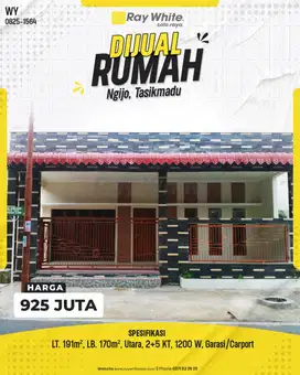 Dijual Rumah di Gg. Wora-Wari Ngijo, Tasikmadu, Karanganyar