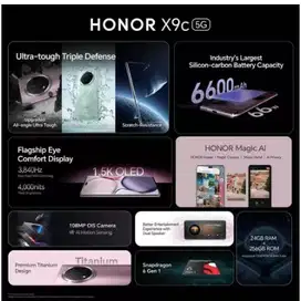 Honor X9C 5G 12/256GB - Snapdragon 6 Gen 1 - Camera 108MP -garansi res