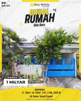 Rumah Perumahan di Solo Baru, Langenharjo, Grogol, Sukoharjo