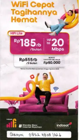 Pasang Baru wifi hifi indosat