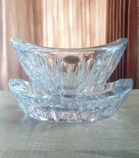 Asbak Cerutu & Wadah Kristal Rogaska Vintage Set - buatan Slovenia.