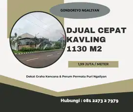 DJUAL Cepat BU Kavling Siap Bangun 1130 m2 Gondoriyo Ngaliyan
