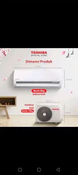 KREDIT AC TOSHIBA 1/2 PK TANPA DP BUNGA HINGGA 0%
