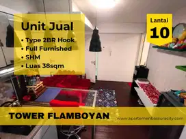 Jual 2BR Hook Furnished apartemen Bassura City tower Flamboyan