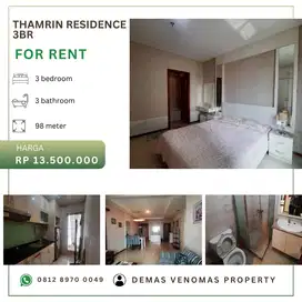 Disewakan Apartement Thamrin Residence 3BR Full Furnished View GI