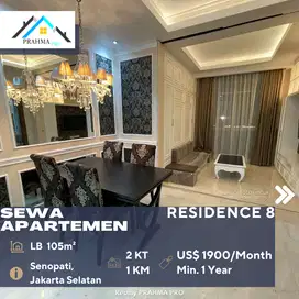 Disewakan Apartemen Residence 8 Prime Location 2BR Fully Furnish