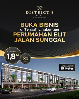 Ruko Usaha Jalan Besar Sunggal District 8 SCBD Ruko Mewah Sunggal