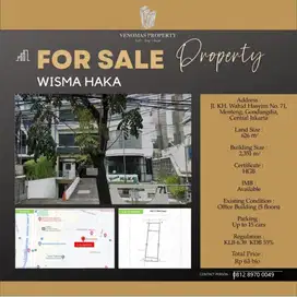 Dijual Gedung Perkantoran Wahid Hasyim, Jakarta Pusat