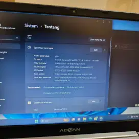 Laptop Tipe Advan Soulmate ram 4gb ssd 128gb layar 14 inch lengkap