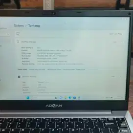 JUAL LAPTOP ADVAN SOULMATE RAM 4GB SSD 128GB LENGKAP 14 INCH