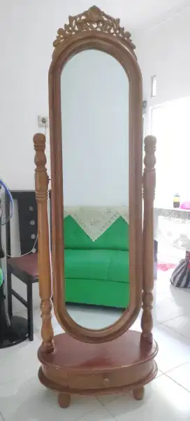 Cermin Kayu Standing Mirror