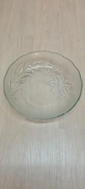 Piring saji bening, piring saji kaca, piring saji jumbo 30cm
