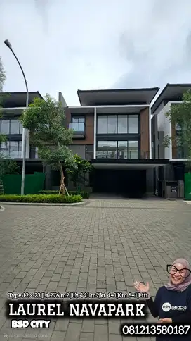 dijual rumah baru di laurel navapark samping botanical park bsd