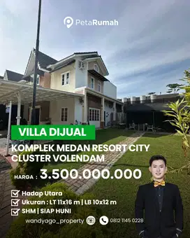 Di Jual Villa Hook Full Furnished Komp Medan Resort City Volendam
