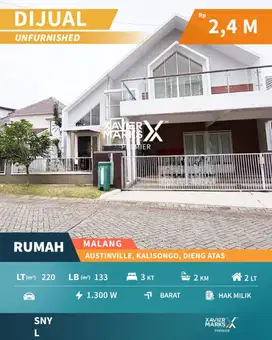 Butuh Segera Laku Dijual Rumah Modern di Austinville Malang