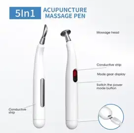 Pen Massage 5in1 Electronic Recharge Terapi Akupuntur Pijat Listrik