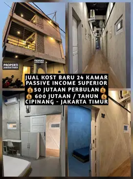 JUAL KOST KOSAN BARU 24 KAMAR DI CIPINANG JAKARTA TIMUR