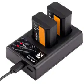 K&F Concept Baterai Sony NP-FW50 2 pcs + Dual Slot Charger
