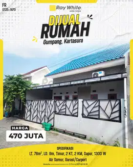 Dijual Rumah Minimalis Modern: Gumpang, Kartasura – Pas Buat Keluarga