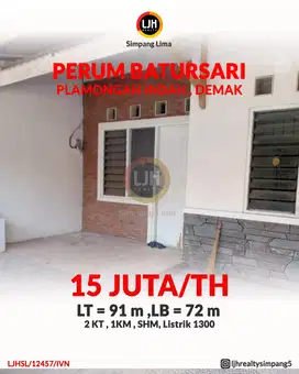 Disewakan murah rumah di Batursari Plamongan Indah