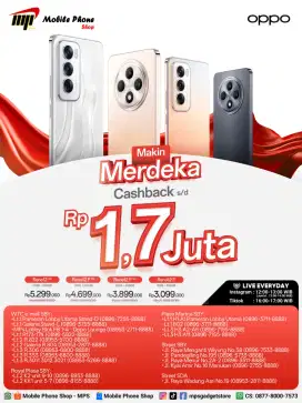 OPPO RENO 12 CASHBACK S/D 1.7 JUTA