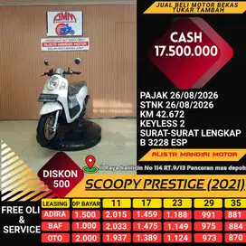 HONDA SCOOPY PRESTIGE TH 2021 PAJAK ON BISA CASH / KRDIT