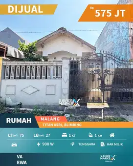 e104 Dijual Rumah Murah Harga BU di Kota Malang