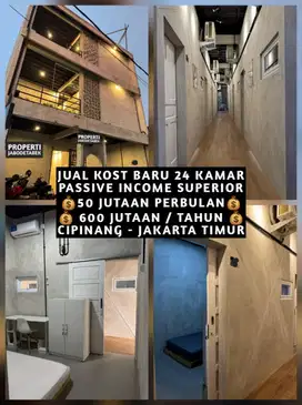 JUAL KOST KOSAN BARU 24 KAMAR DI CIPINANG JAKARTA TIMUR