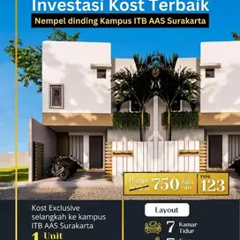 JUAL KOST BARU MAHASISWI 2 LANTAI DI GUMPANG KARTASURA DEKAT UMS SOLO