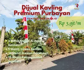 Kavling Premium Purbayan, di Gentan Sukoharjo