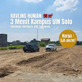 Kavling Hunian Kartasura : 3 Menit Kampus UIN Solo, SHM