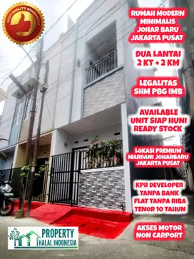 Jual Rumah Murah Modern 2 Lantai Mardani Johar Baru Jakarta Pusat SHM