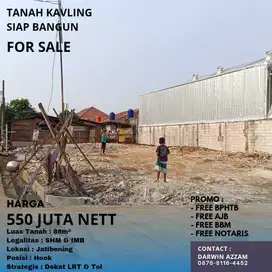 Dijual Tanah Kavling Siap Bangun Di Jatibening lengkap SHM + IMB