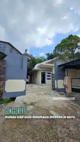 Rumah furnished siap huni selesai Renovasi di Songgokerto Batu