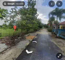 Tanah daerah jl Kubang Raya jl Madani 1166m2 350m dari Aspal